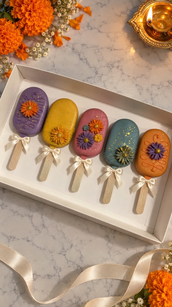 Decorated cakesicles